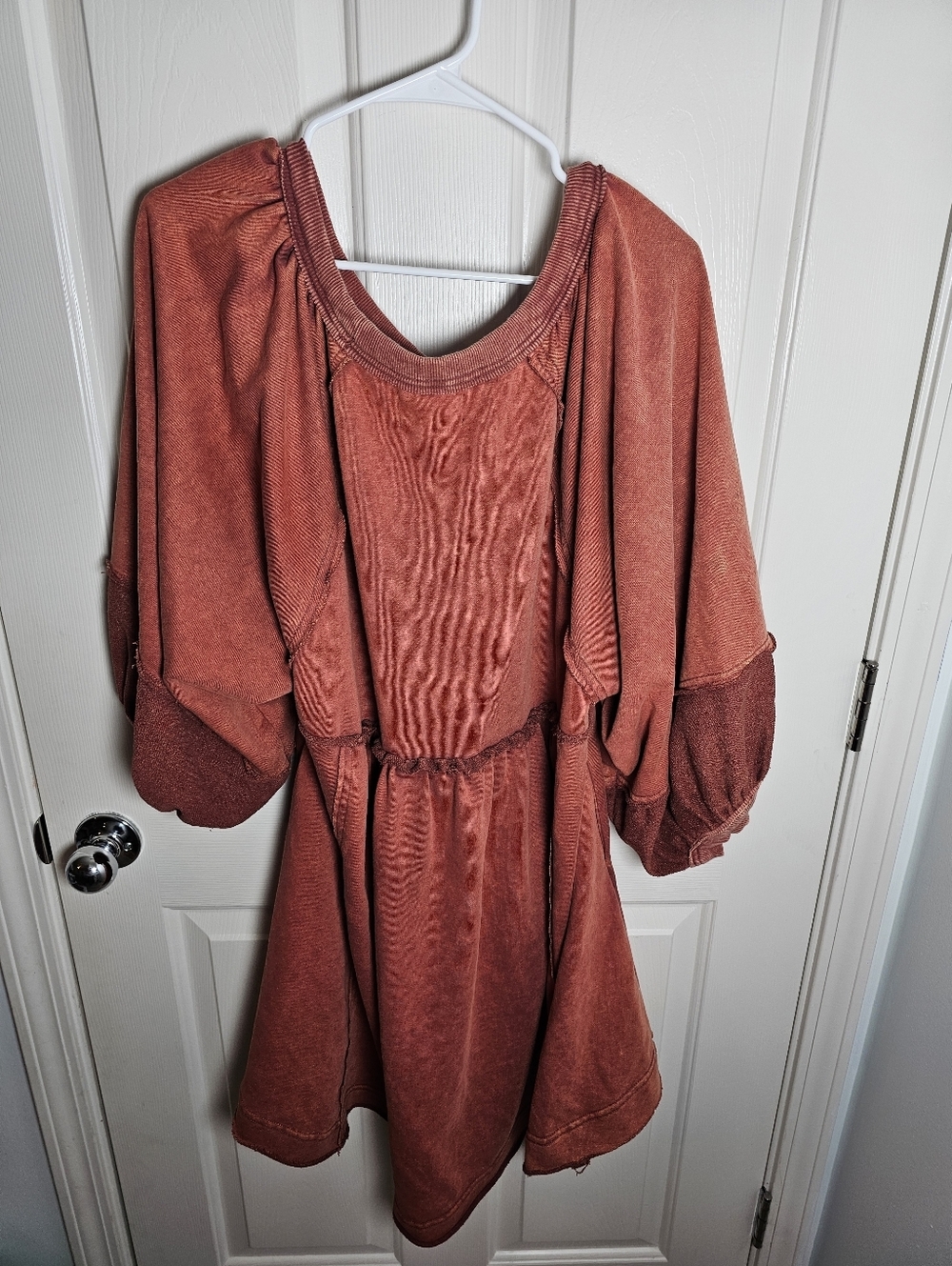 Oli & Hali Mineral Wash Clay Babydoll Dress Tunic Oversized S - Picture 5 of 6